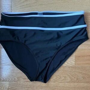 Black and White Large high waisted bikini bottoms form Old Navy